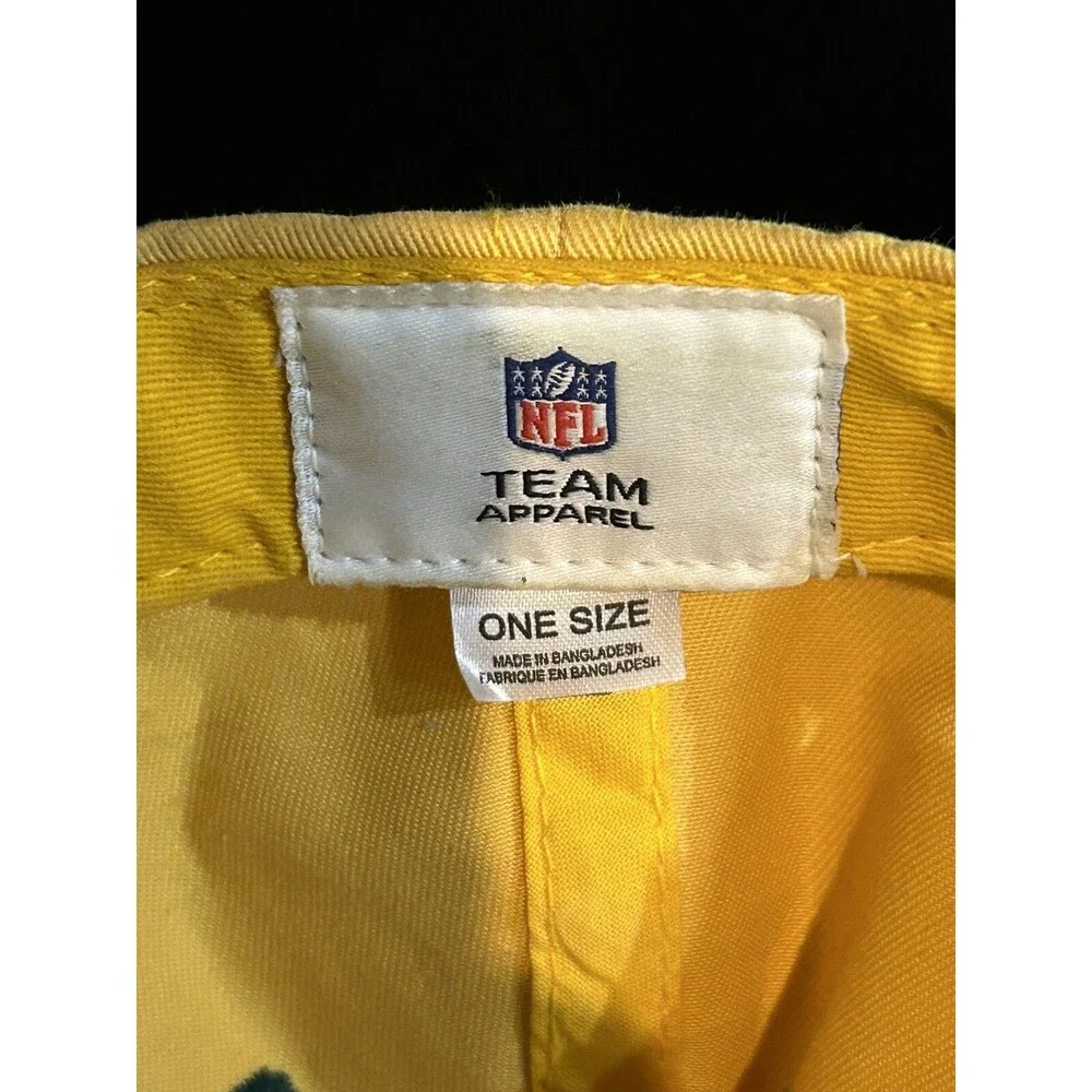 Green Bay Packers NFL Team Apparel Strap Back Hat/Cap Yellow